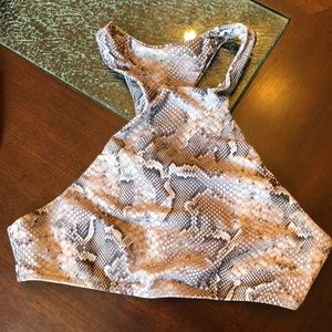 Mumu Swim top - NWT - snake print - medium